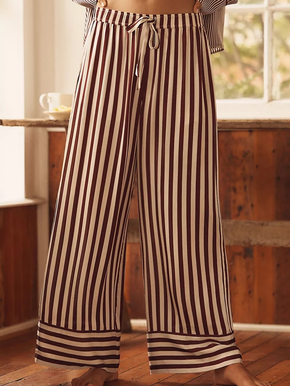 LyreBird Silky Striped Pajama Pants